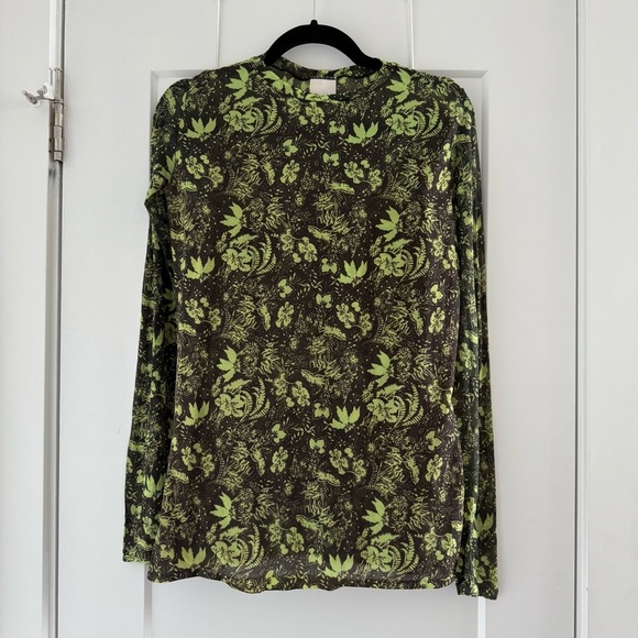 Rodebjer x Swedish Stockings green & black Dellie Vegetal mesh top - size M/L - Picture 5 of 8